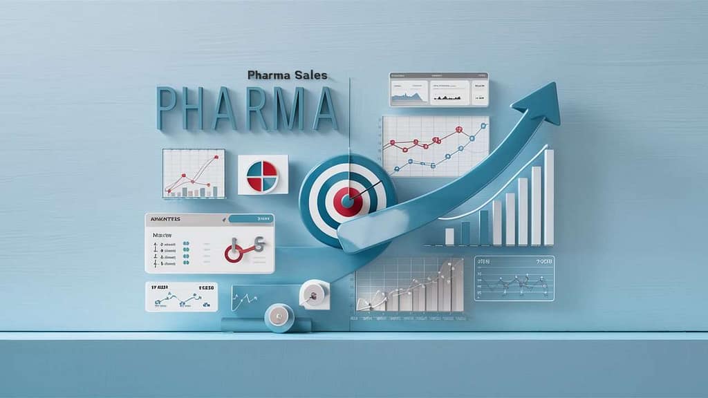 1. 3D render of pharmaceutical concept with pills, capsules, and medical symbols. 2. Pharma concept depicted in 3D render with various medication elements. 3. 3D visualization of pharmaceutical concept featuring pills and medical icons.